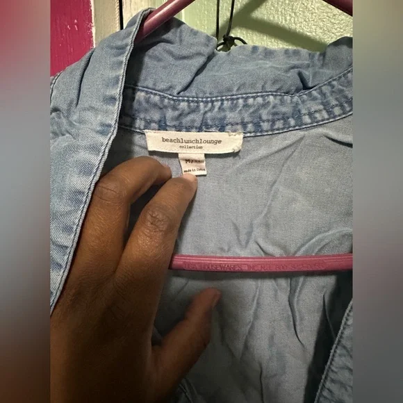 Beachlunchlounge Sky Blue Shirt Dress - Picture 3 of 7